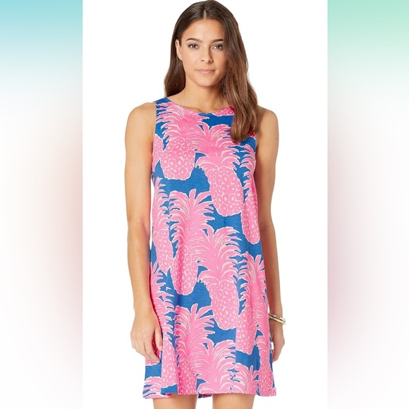 Lilly Pulitzer Kristen Swing Dress in Blue Heaven Little Flamenco in Sz Small - Picture 2 of 9